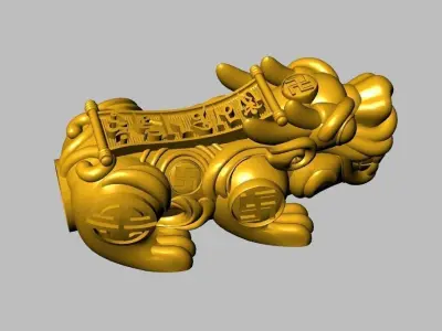 Pixiu Face Bracelet-Unicorn bracelet 02 3D print model