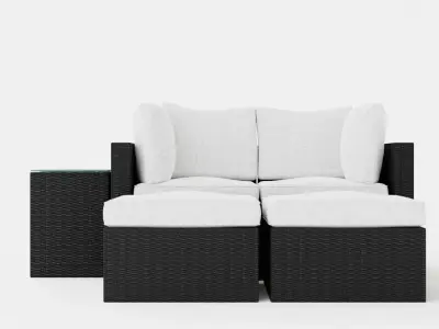 Zambia Sofa Group Low-poly 3D model
