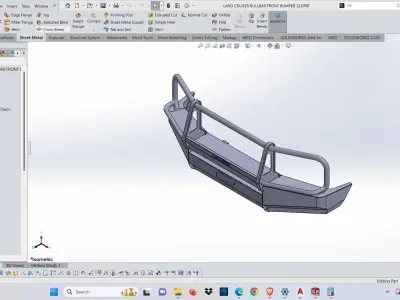 Landcruiser 78 79 front bullbar bumper 3D model