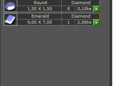 Emerald cut engagement Ring  3D print model