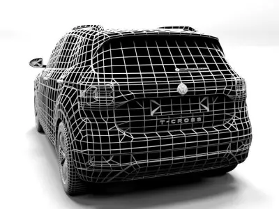 VW T-CROSS LOWPOLY Low-poly 3D model