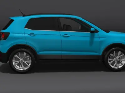 Volkswagen T Cross 2024 Low-poly 3D model