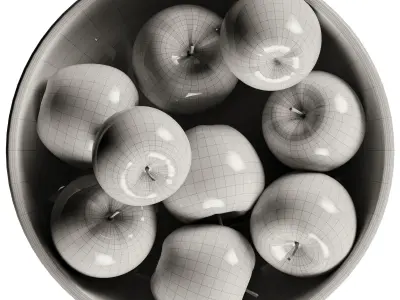 Holden Speckled Bowl with Apples 3D model