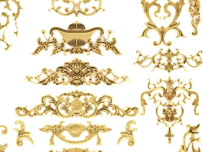 Cartouches SET 32 3D model