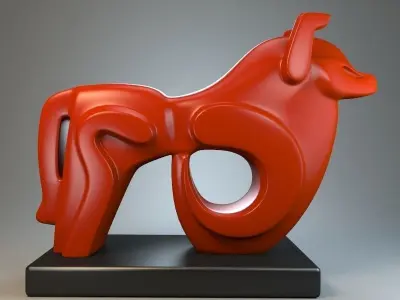 Dog Sculpture P 3D print model