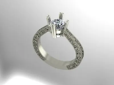 DESIGNER ENGAGEMENT RING 3D print model
