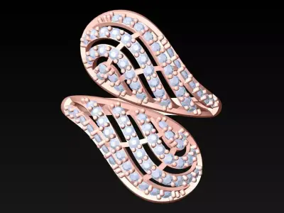 Diamond Ring - Womens Rings - GN127 3D print model