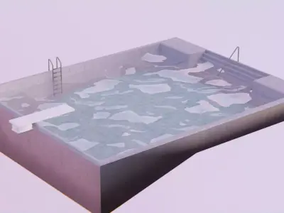 Swimming Pool Low-poly 3D model