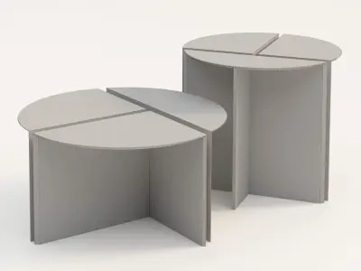 Coffee tables KALIMANTAN Archipelago 3D model