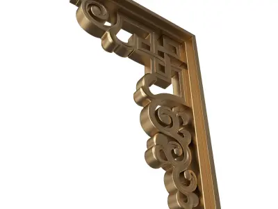 Bracket Carved Plaster Molding Decoration 01 Low-poly 3D model