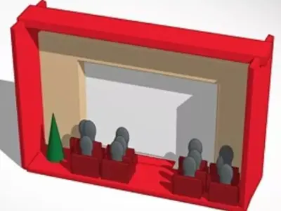 down in front iphone theater christmas edition Free 3D print model