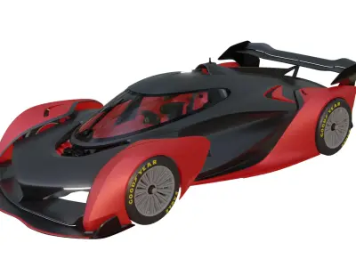 The McLaren Solus GT Low-poly 3D model