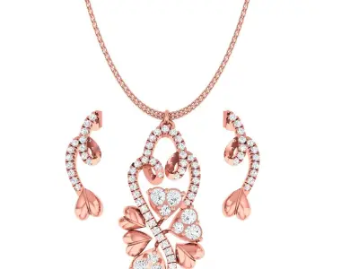 Pendant Earrings combo - 1127 3D print model