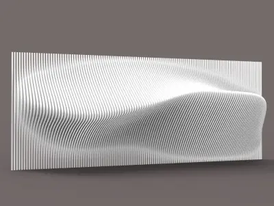 5 Parametric grasshopper walls CNC router printable 3D print model