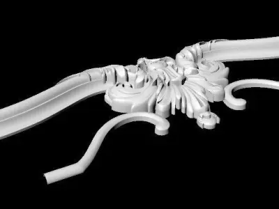 Central decor ornament for furniture 3D model 720