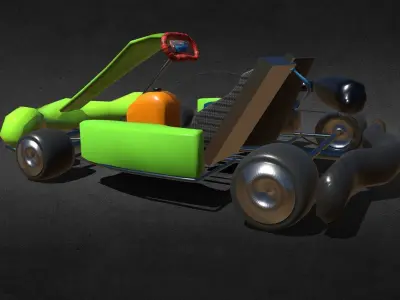 Kart 125cc  Low Poly Game Asset Low-poly 3D model