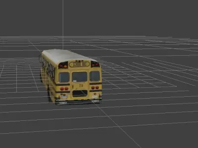 School Bus 3D Model Low-poly 3D model