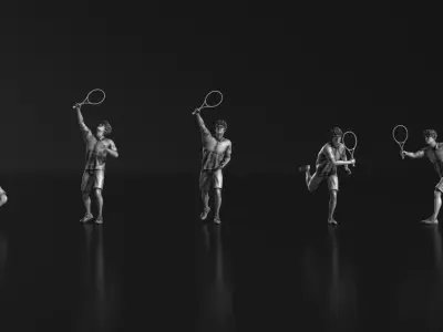 Tennis man 25 figure 3D print model