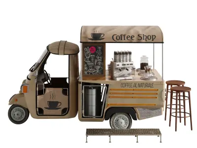 Foodtruck Coffee Brown 3D model