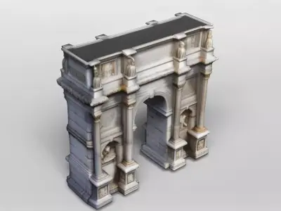 Ancient Triumphal Arch High-Detail 3D Model 3D model