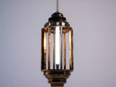 Bronze Lantern - UE Free low-poly 3D model