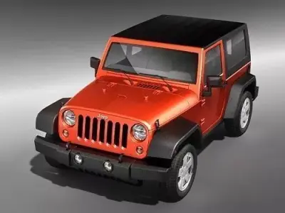  Jeep Wrangler 2 door midpoly 3D model