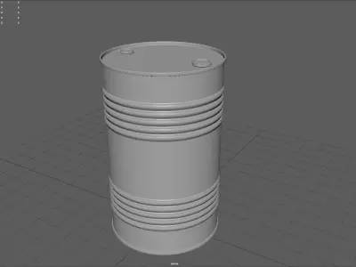 Oil Barrel Low-poly 3D model 20