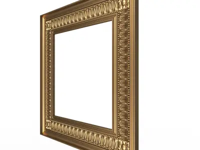Classic Frame and Mirror 074 Low-poly 3D model