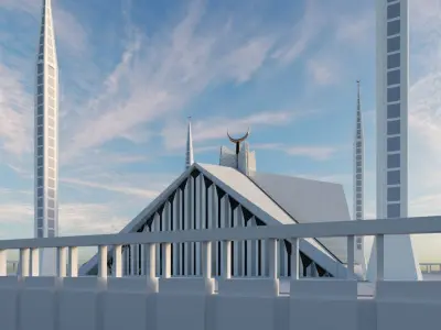 Faisal Mosque ISLAMABAD 3D model