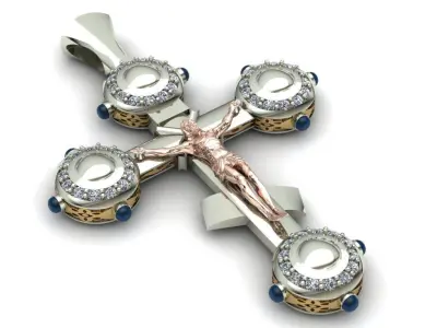 cross pendant 3D print model buy