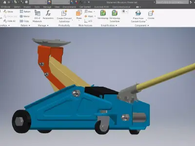 SCA Hydraulic Trolley Jack 1400kg design  3D model