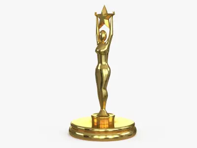 Award Trophy 08 Low-poly 3D model