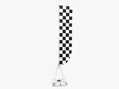 Checkered Flag Low-poly 3D model