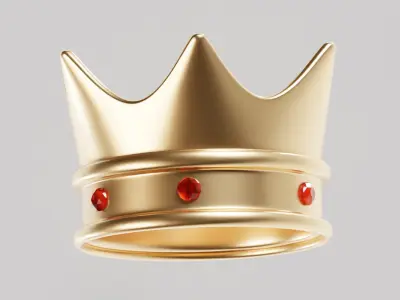 Crown 3d model Low-poly 3D model