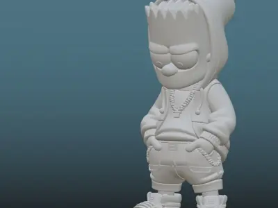 Bart Simpson Urban Sport 3D Printing STL File 3D print model