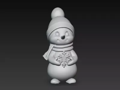 Christmas Creations - Stylised Cute Holiday Snowman 3D print model