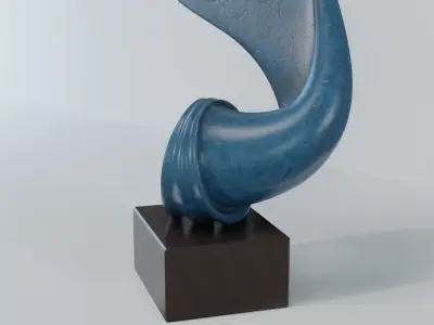 Art Decor - Angel Wing Statue Low-poly 3D model