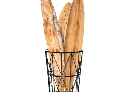 bread Low-poly 3D model