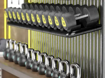 Home Yoga Gym Fitness Equipment Set 063   3D model