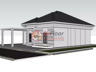 House 10x13m code 573 - Sketchup 3D model 3D model 3D model