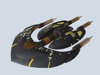 Martins Spaceship Low-poly 3D model