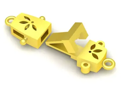 Luxury Box Clasp Jewelry Connector 3D Model 111a 3D print model
