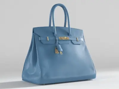 Hermes Birkin Bag Low-poly 3D model