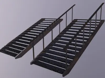Stairs Cell Low-poly 3D model