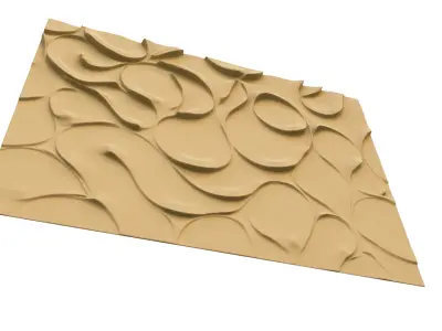 modern panel wall decor set wall relief mural CNC 99 3D model