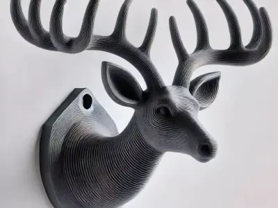 Reindeer Head Wall Mount 3D print model