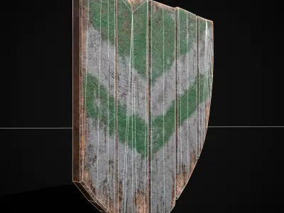 Striped GW Coat of Arms Low-poly 3D model