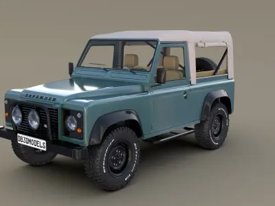 1985 Land Rover Defender 90 Pack 3D model