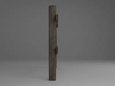 Wooden Fence Free low-poly 3D model