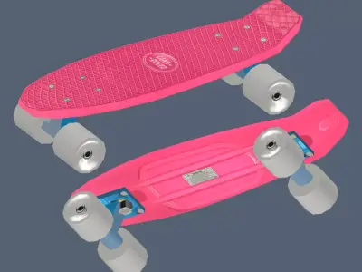 Skateboard Low-poly 3D model Low-poly